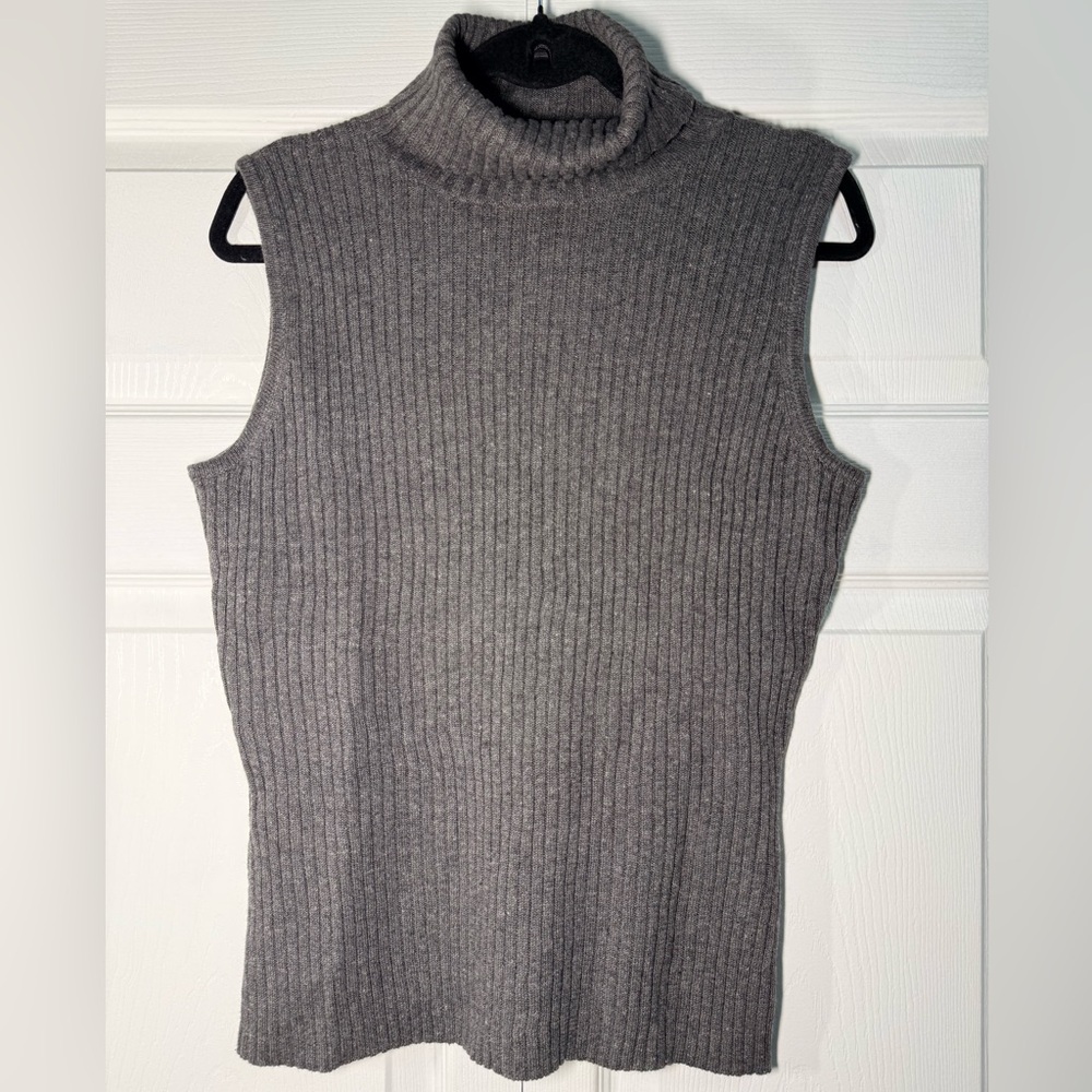 Basic Editions Vintage Gray Knit Turtleneck